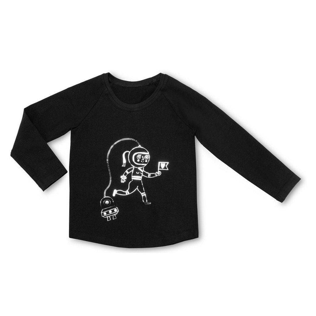 Space Explorers Organic Long Sleeve Tshirt Clothing  at Biddle and Bop