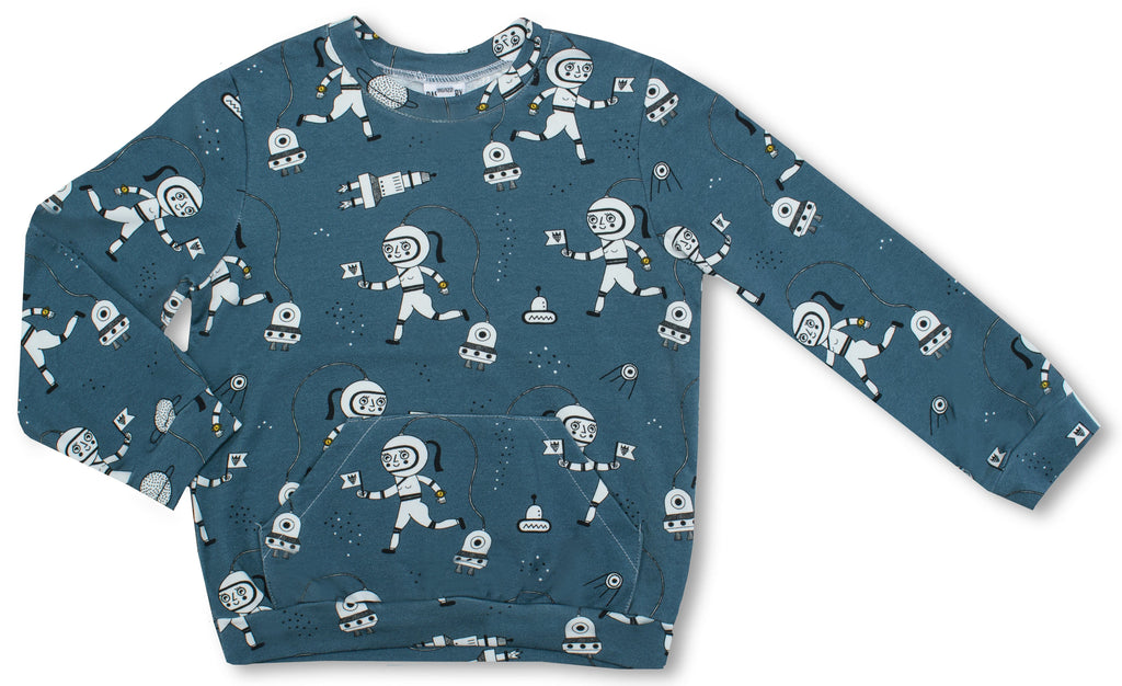 Organic Sweatshirt: Space Explorers Clothing  at Biddle and Bop