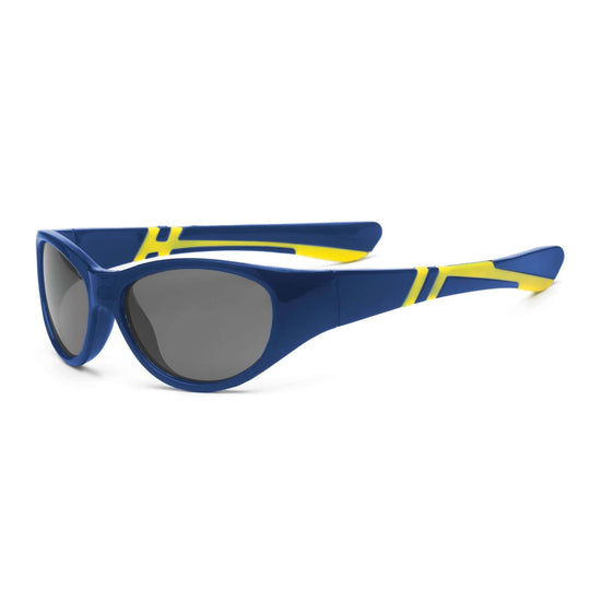 Discover Sunglasses: Navy/Yellow (Unbreakable, 100% UVA UVB Protection)