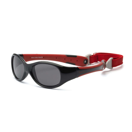 Explorer Sunglasses: Black/Red (Unbreakable, 100% UVA UVB Protection)