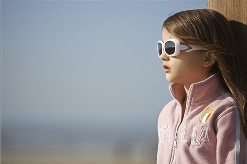Youth Breeze Sunglasses: Purple/Navy, 7+ care  at Biddle and Bop