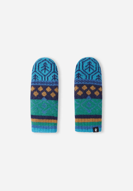 Fleece Lined Wool Mittens, Luminen Navy