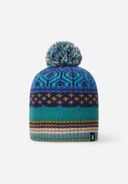 Pohjoinen Fleece Lined Wool Winter Beanie in Navy