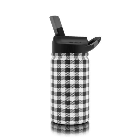 SIC Stainless Water Bottle: 12oz in Plaid