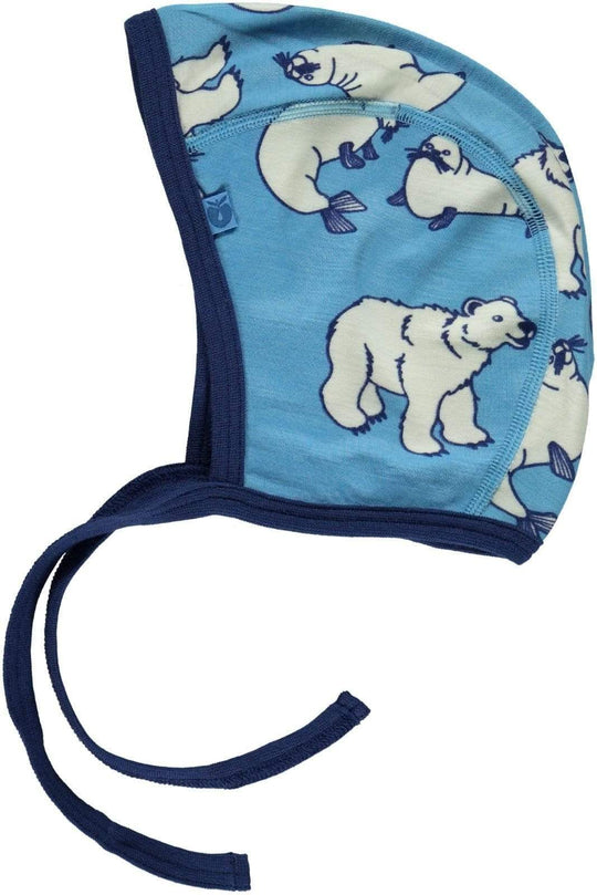 Wool/Cotton Pilot Cap: Polar Bear Blue