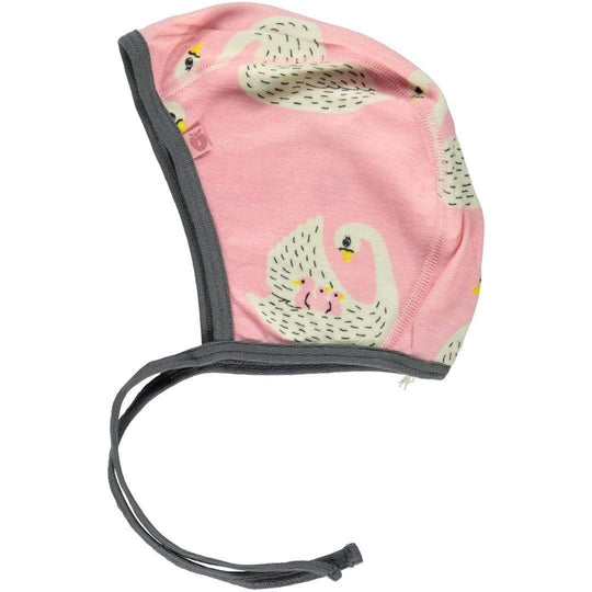 Wool Mix Baby Pilot Cap: Pink Swan