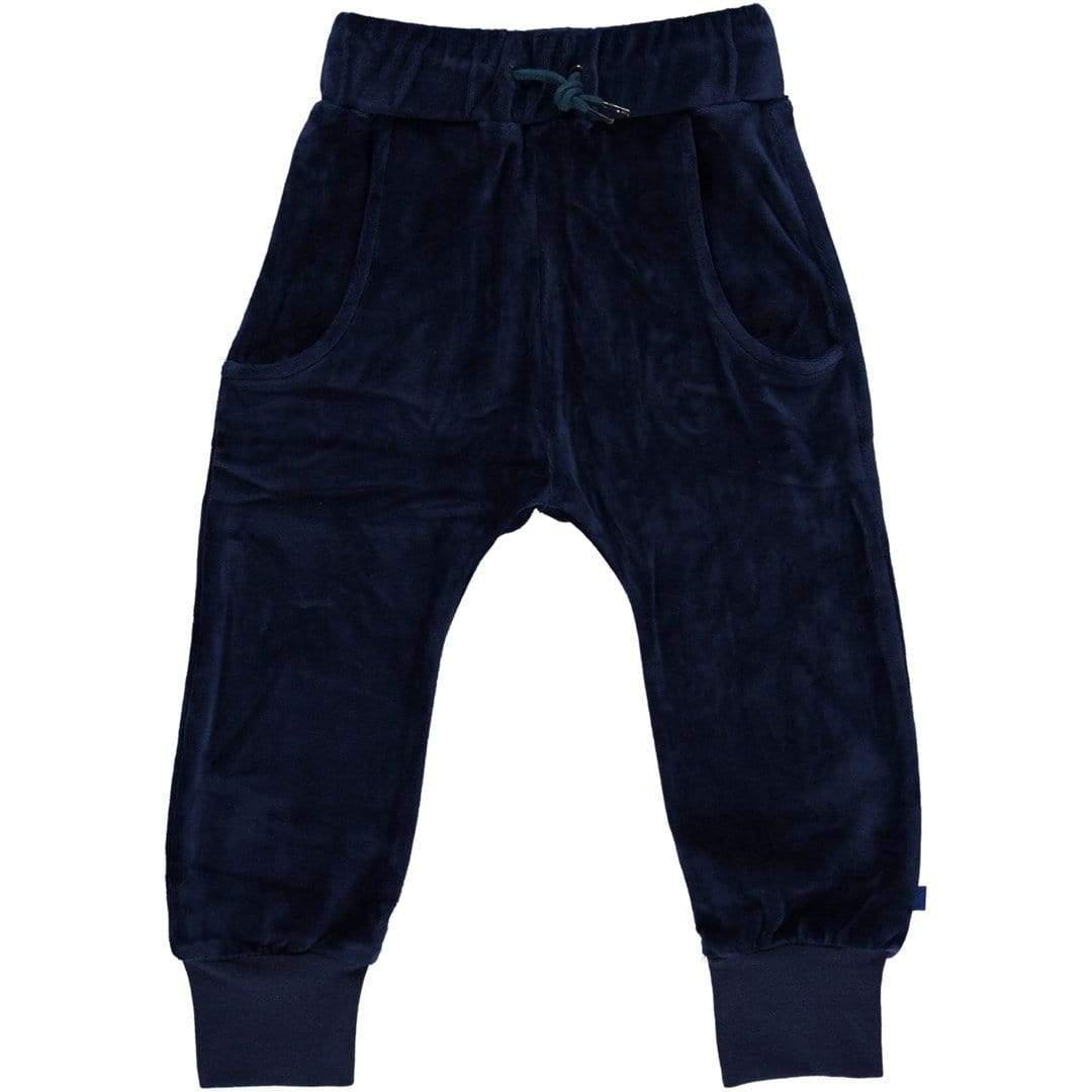 Velour Baggy Pant: Medieval Blue – Biddle and Bop