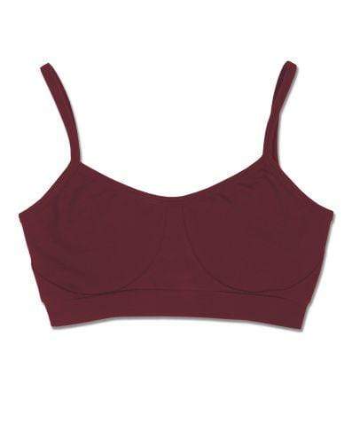 Organic Cotton Bralette: Burgundy – Biddle and Bop