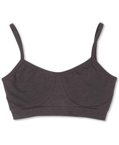 Organic Cotton Bralette: Charcoal