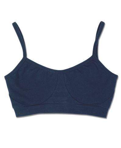 Organic Cotton Bralette: Navy womens  at Biddle and Bop