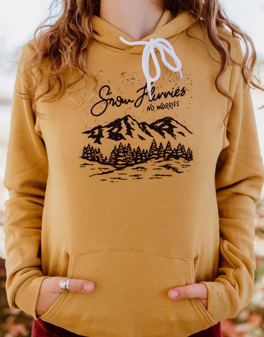 Snow Flurries No Worries Unisex Fleece - Mustard