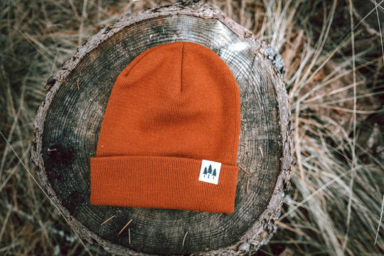 Three Trees Foldover Beanie - Rust
