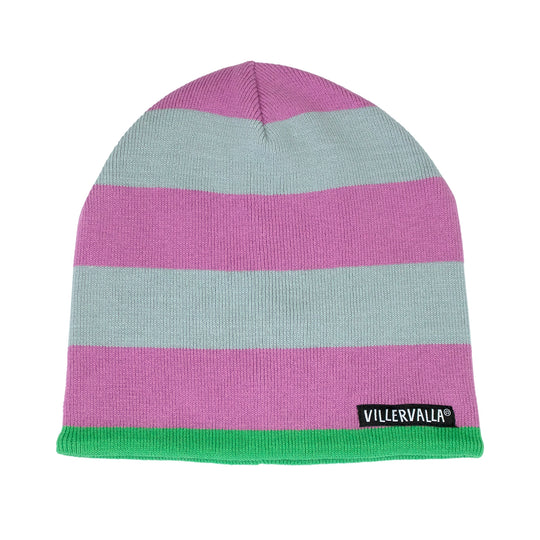 Winter Fleece Lined Knit Hat: Fuchsia / Fossil