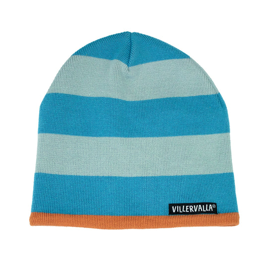 Winter Fleece Lined Knit Hat: Ocean / Fossil