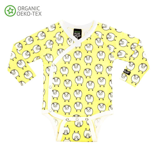 Wrap Over Body Suit Newborn Sheep Lemonade