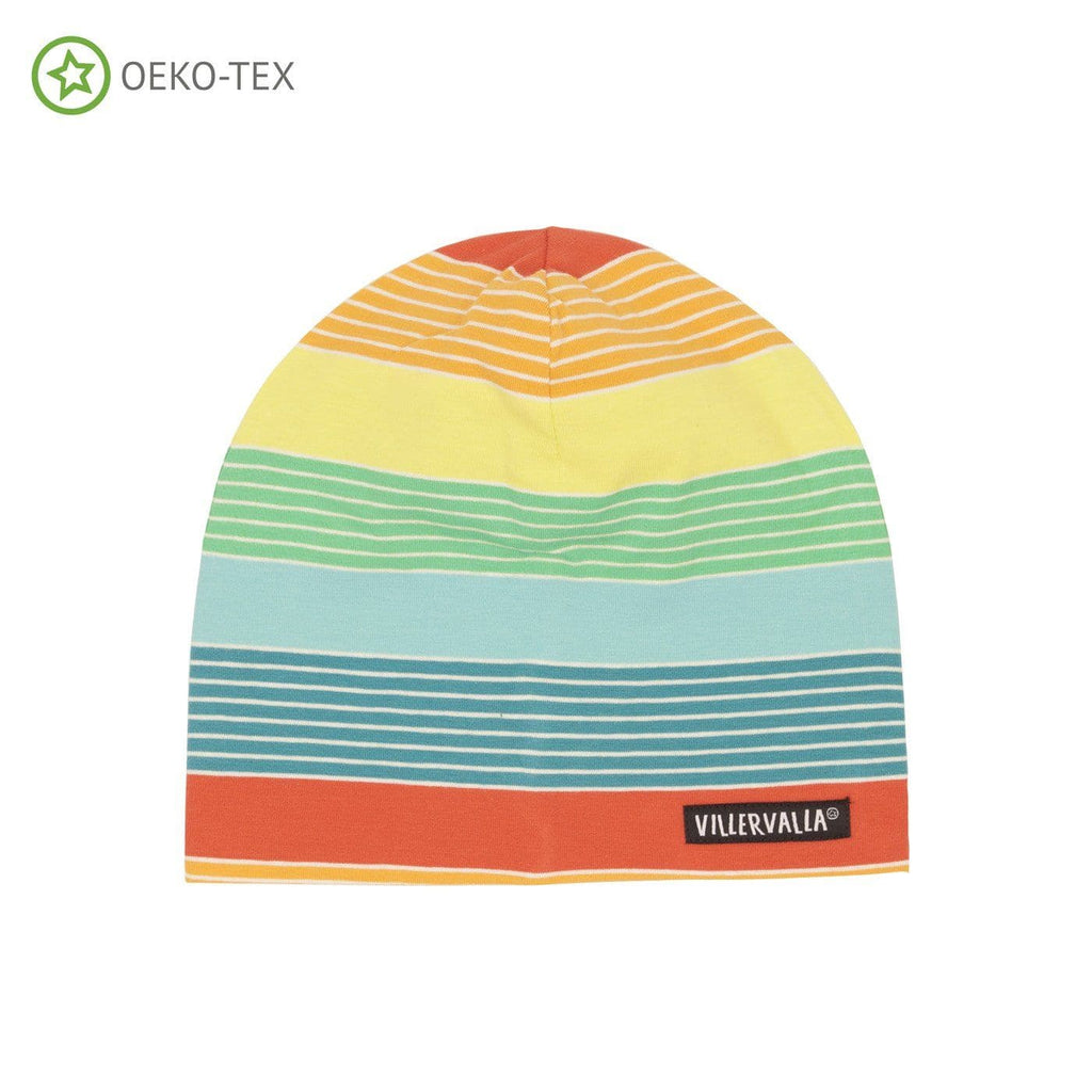 Organic Cotton Beanie Hat Rainbow Stripe: Sparrow Clothing  at Biddle and Bop