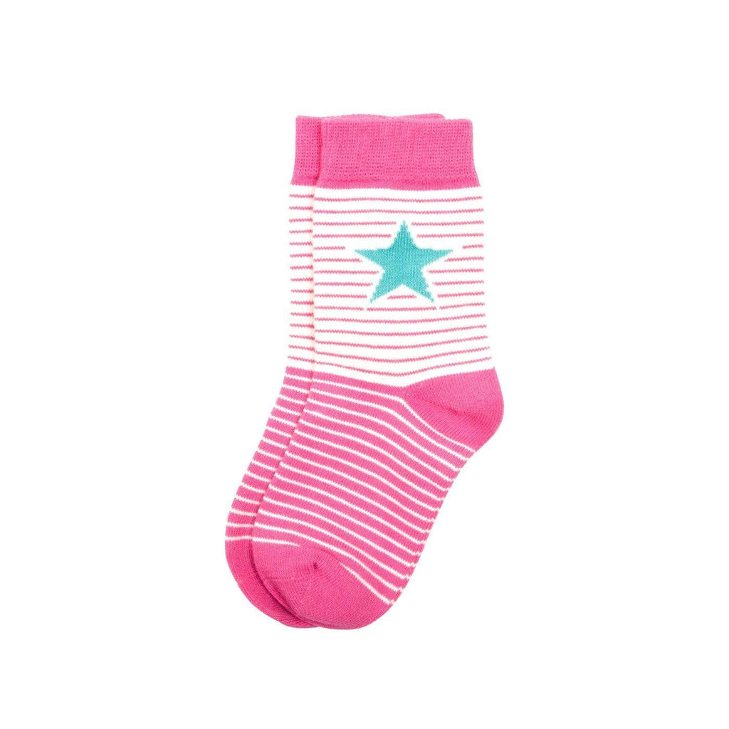 Socks Stripe Flamingo Socks  at Biddle and Bop