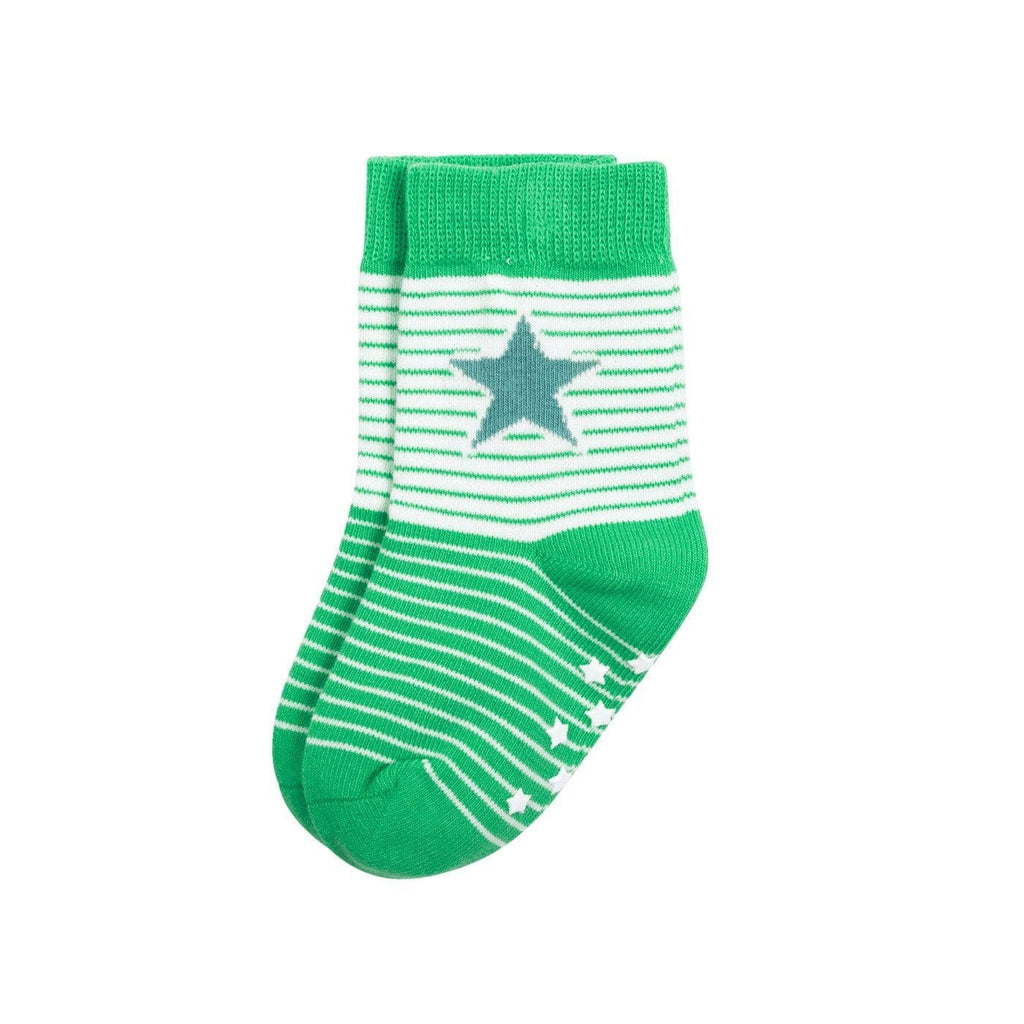 Anti Slip Socks Stripe Pear Socks  at Biddle and Bop