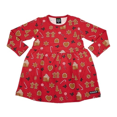 Flared Dress in Gingerbread Tango Red