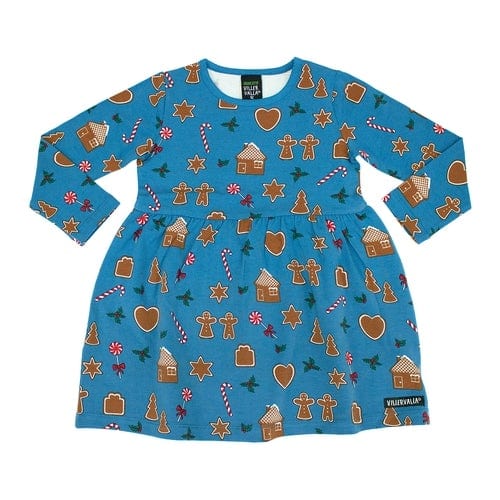 Flared Dress in Gingerbread Mid Marine