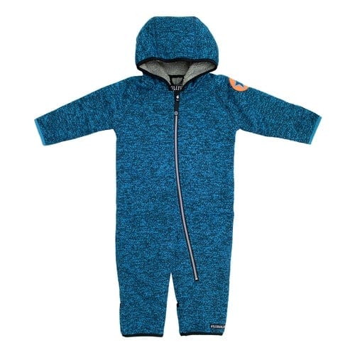 Windblock Pile Fleece Overall Suit: Marine