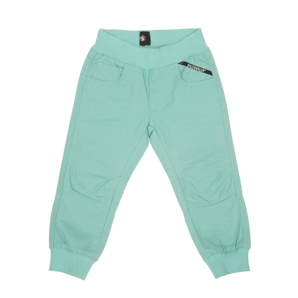 Relaxed Cotton Trouser Pant: Wave Blue Pants  at Biddle and Bop