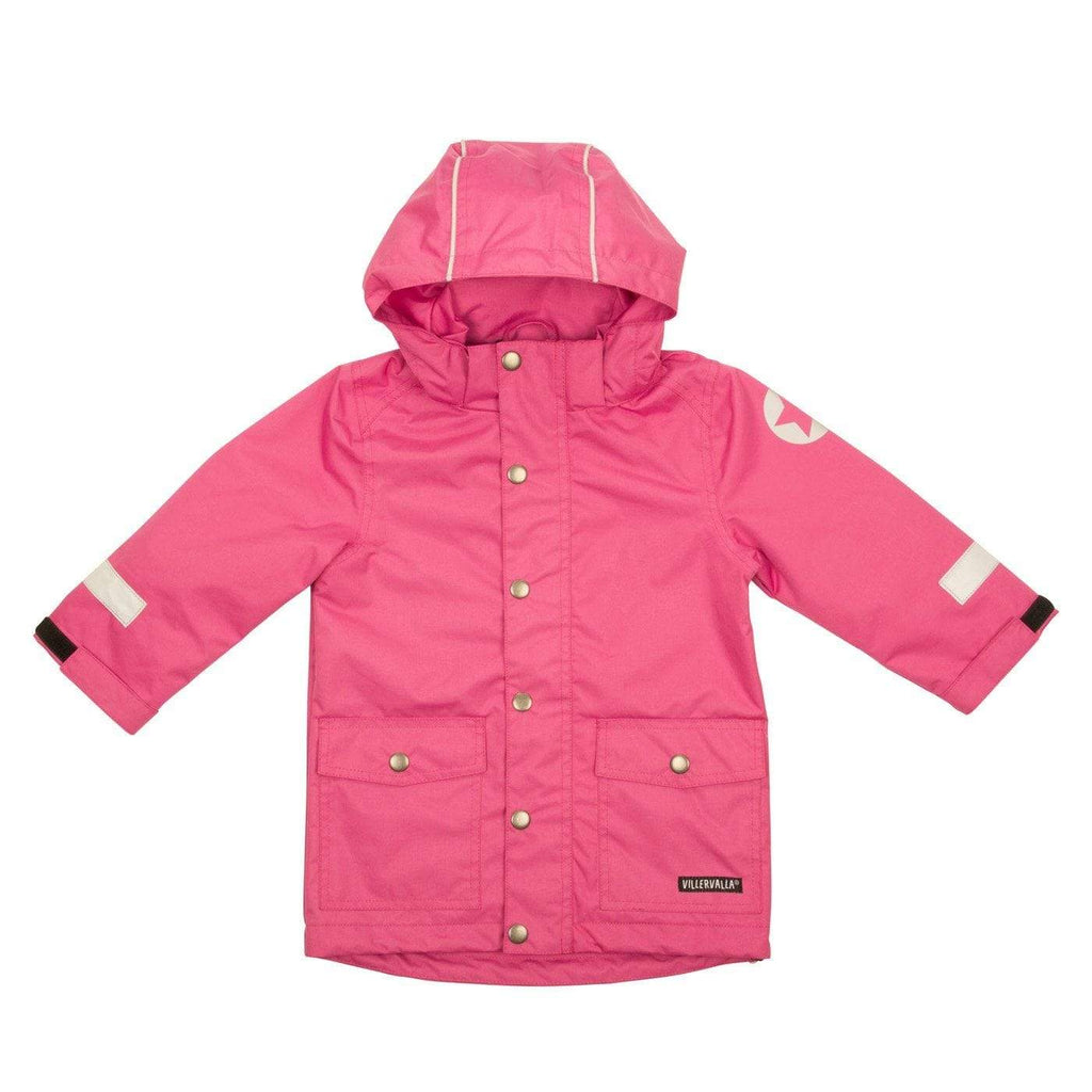 Shell Waterproof Breathable Parka Jacket: Flamingo Pink Gear  at Biddle and Bop