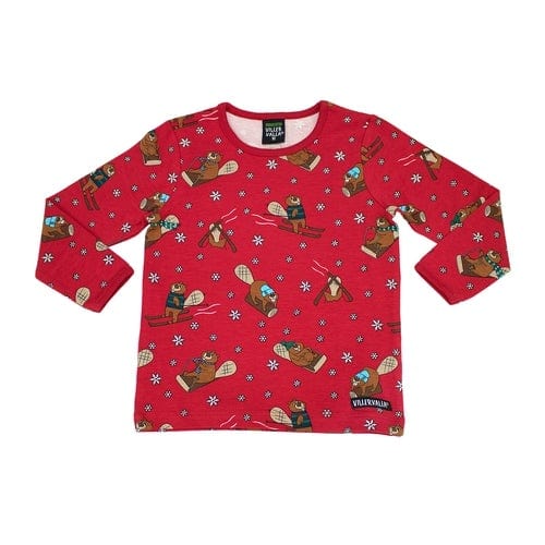 Long Sleeve Shirt in Beaver Tango Red