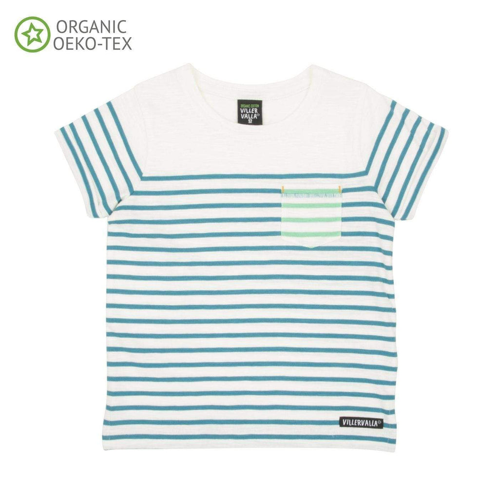 Short Sleeve Tee: Lake Stripe Clothing  at Biddle and Bop