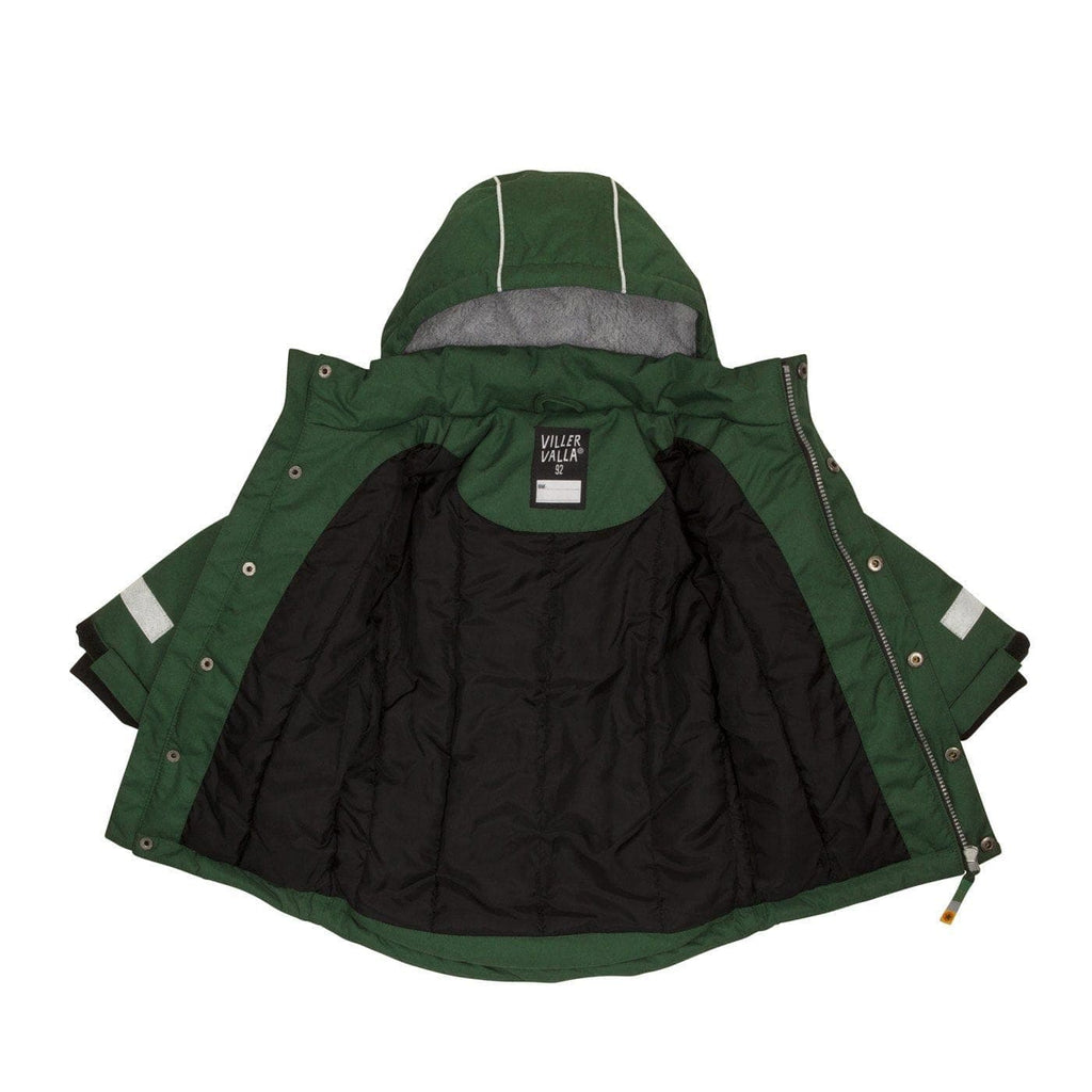 Winter Waterproof Insulated Parka: Dark Pine Green All Weather Gear  at Biddle and Bop