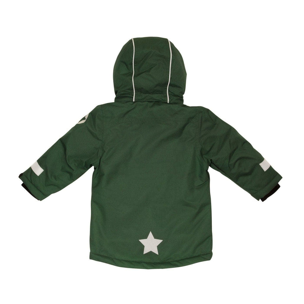 Winter Waterproof Insulated Parka: Dark Pine Green All Weather Gear  at Biddle and Bop