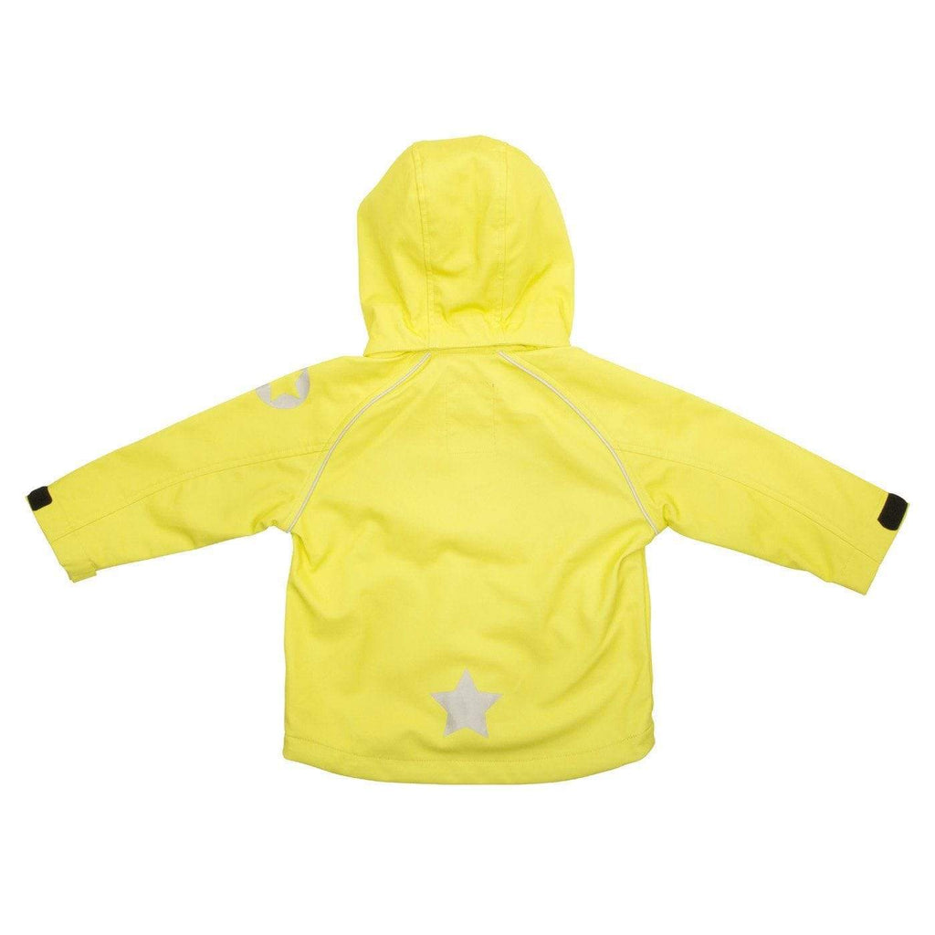 Softshell Waterproof Breathable Jacket: Lemonade Yellow Gear  at Biddle and Bop