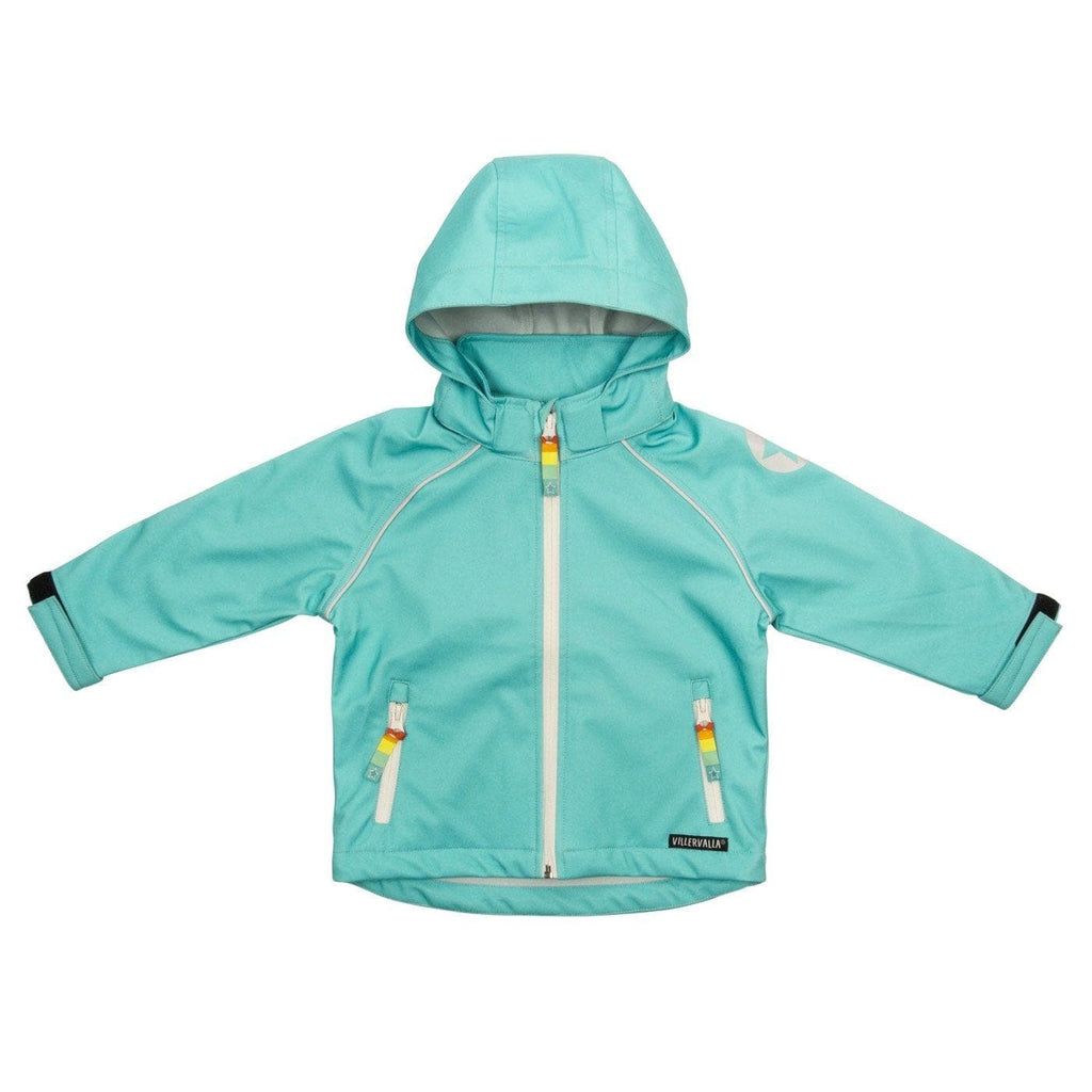 Softshell Waterproof Breathable Jacket: Wave Blue Gear  at Biddle and Bop