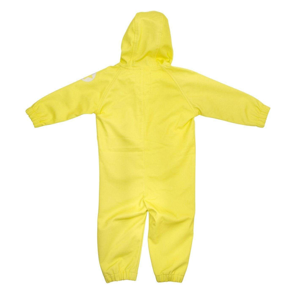 Softshell Waterproof Breathable One Piece Overall Suit: Lemonade Yellow Gear  at Biddle and Bop