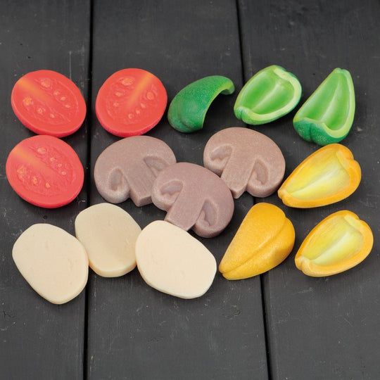 Sensory Play Stones: Pizza Toppings